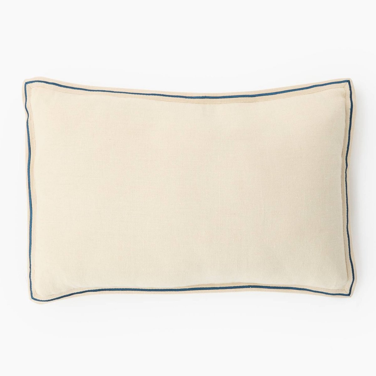 Coussin bourdon bleu, 40x60cm, coton et in off white, MONOPRIX