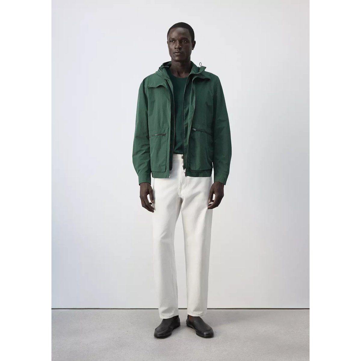 Veste imperméable à poches vert billard, MANGO MAN