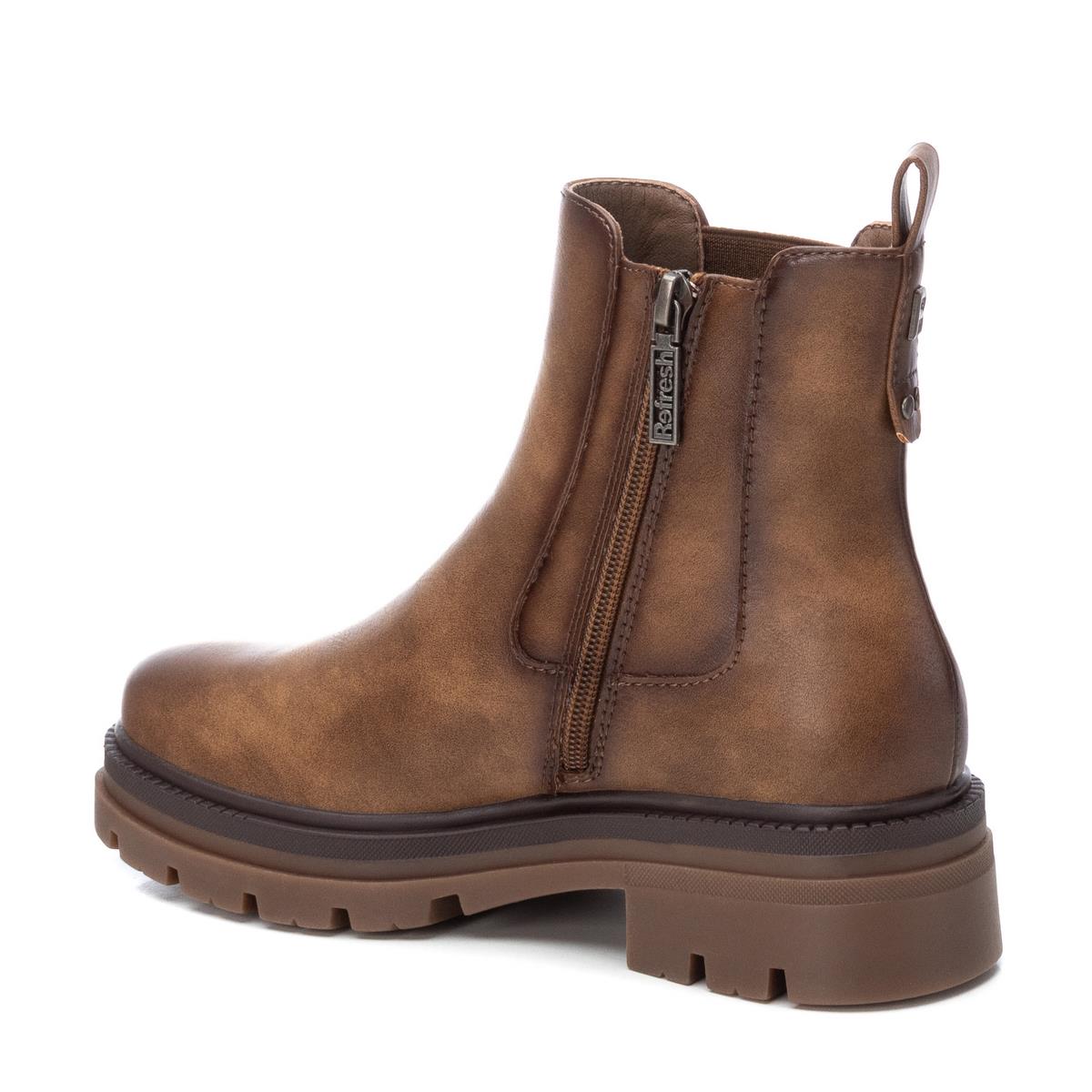 Bottine Chelsea Plaine Décontractée Fermeture éclair taupe, REFRESH