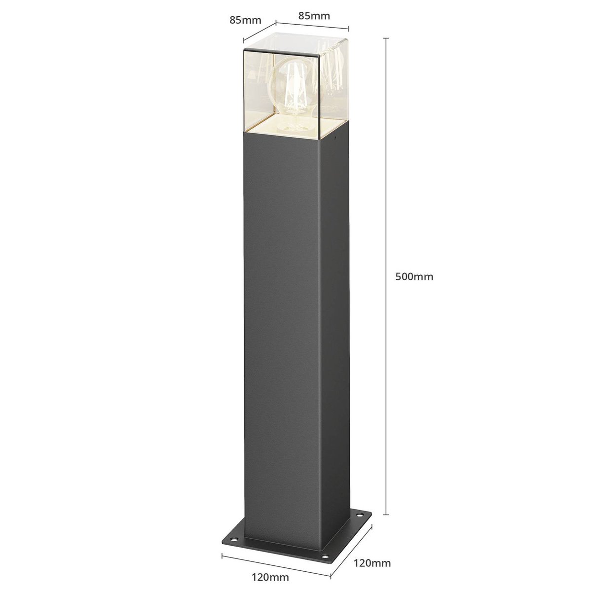 Luminaire extérieur en aluminium moderne anthracite, LUCANDE
