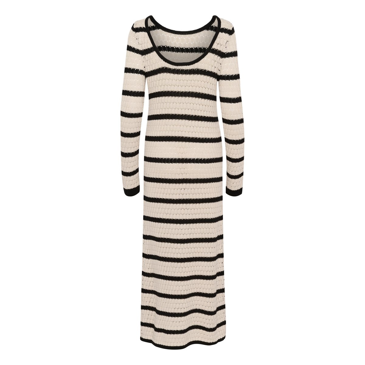 Dress beige feather gray/noir rayé, KAFFE