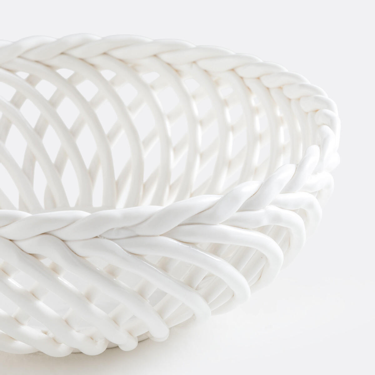 Corbeille en céramique ajourée, OLIOS blanc, LA REDOUTE INTERIEURS