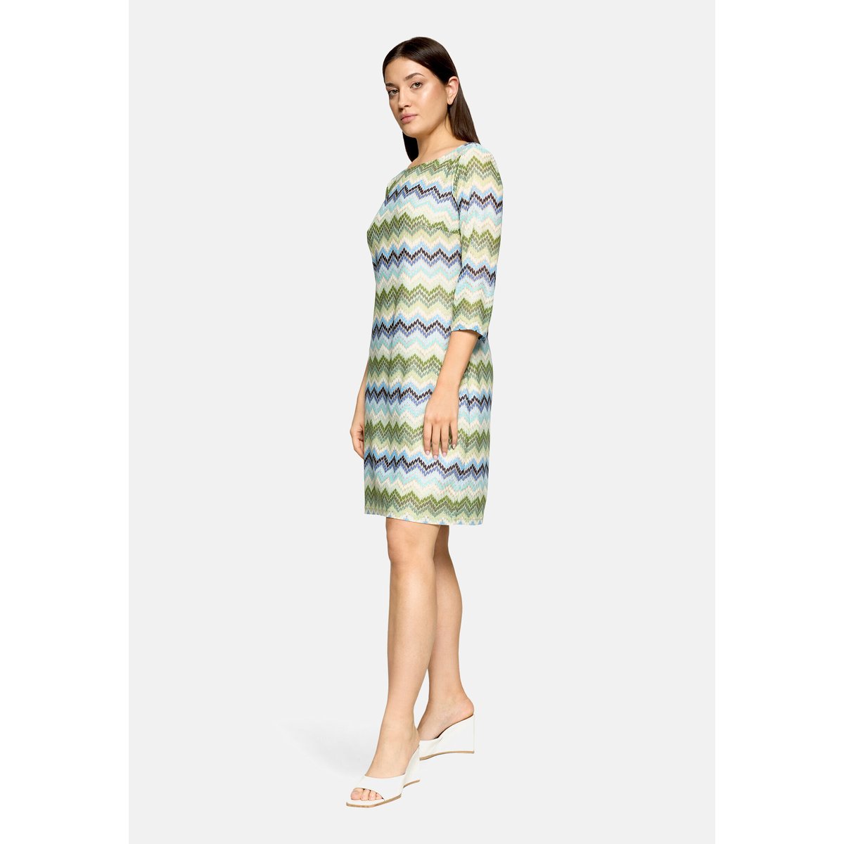 Robe droite à manches 3/4 green/blue, BETTY BARCLAY