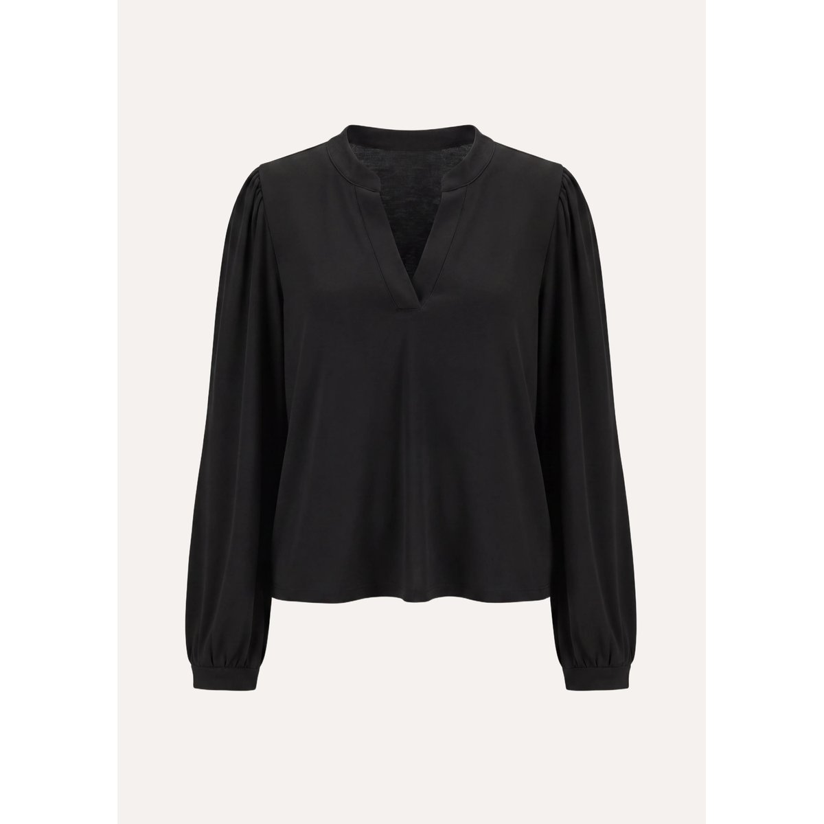 T-shirt en lyocell manches longues noir, LA FEE MARABOUTEE