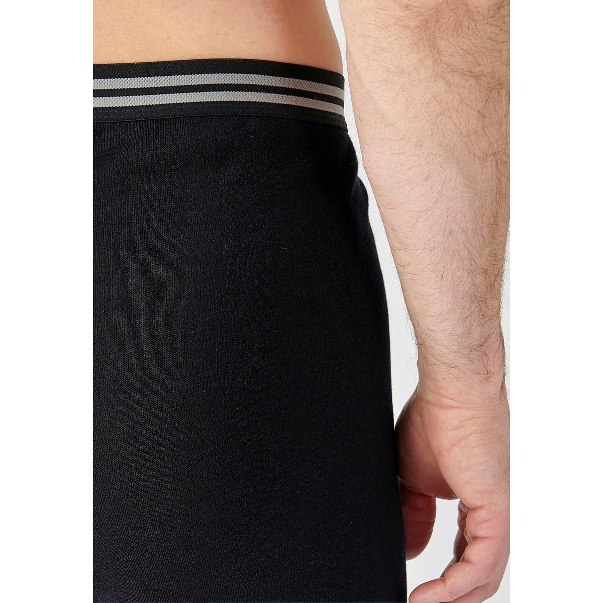 Caleçon ouvert Thermolactyl, molleton gratté - Standard noir, DAMART