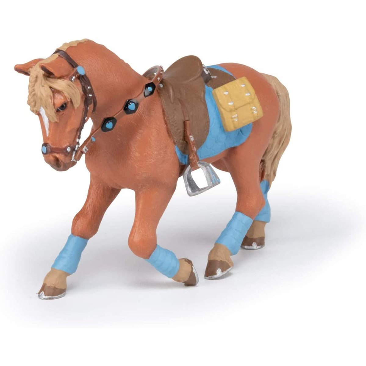 Figurine Cheval du jeune cavalier marron, PAPO