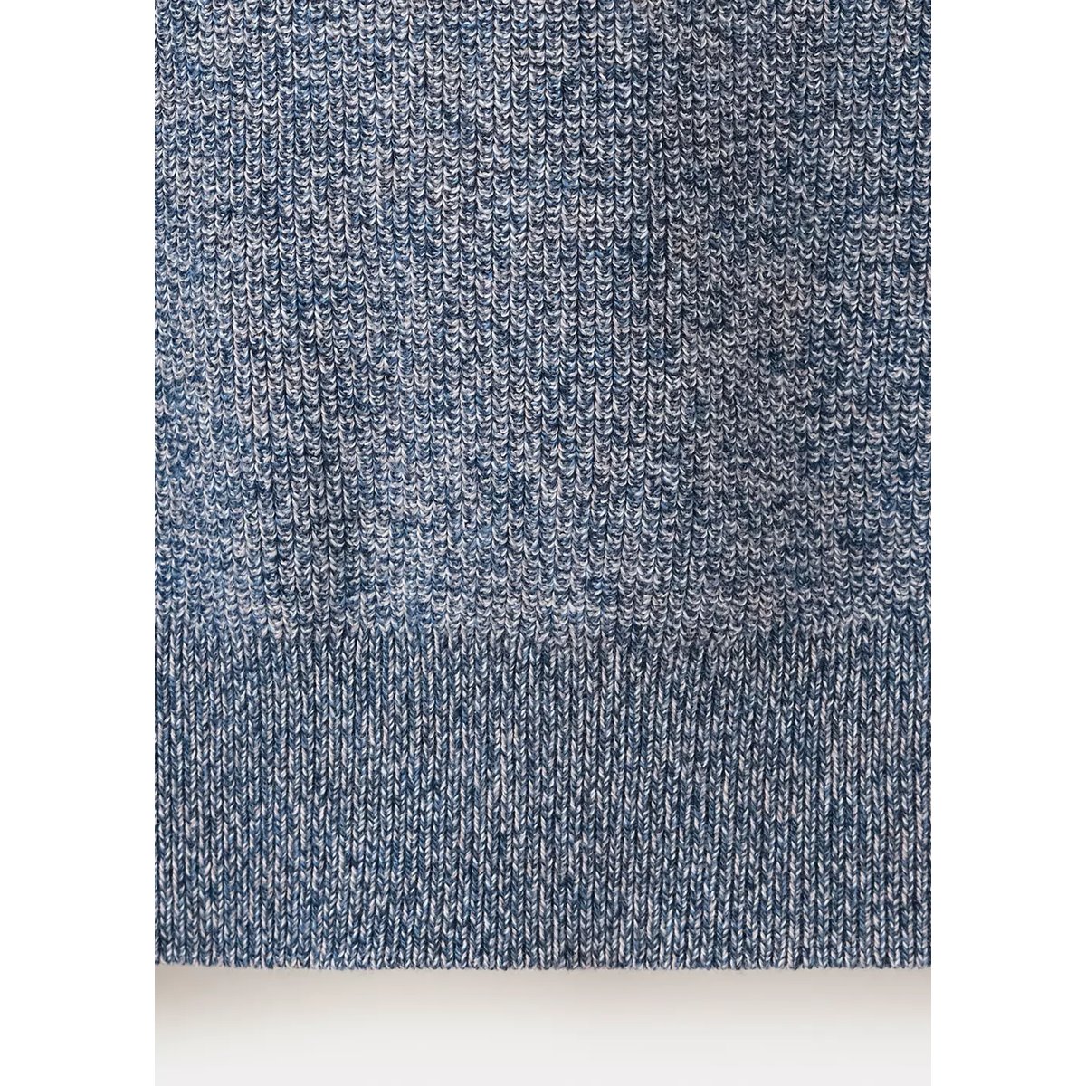 Jersey 100 % coton en maille fine côtelée bleu, MANGO MAN