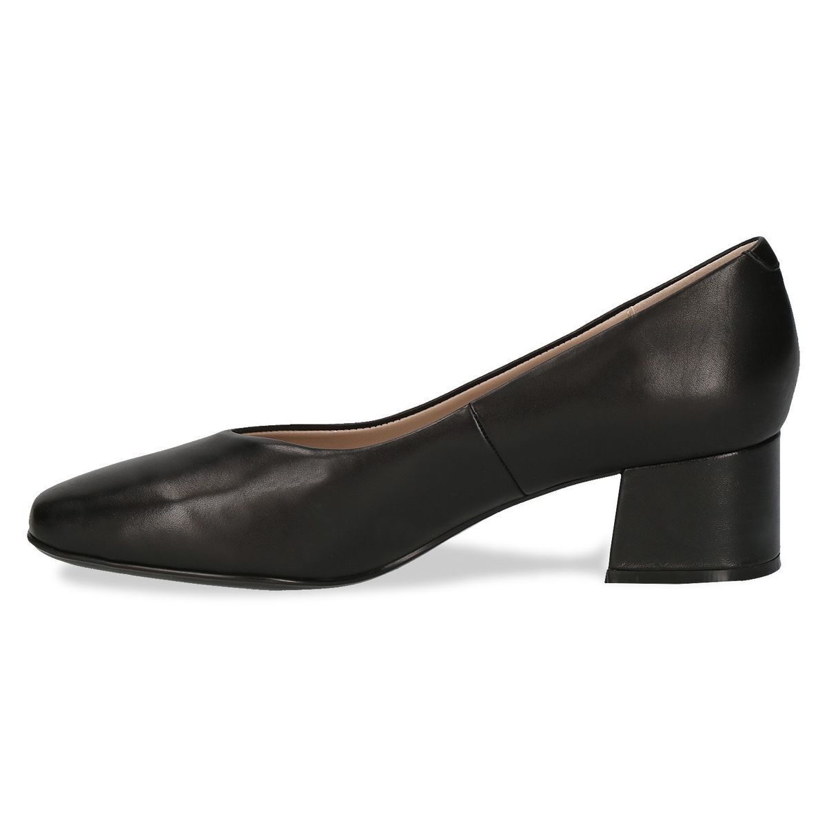 Escarpin en cuir noir nappa, CAPRICE