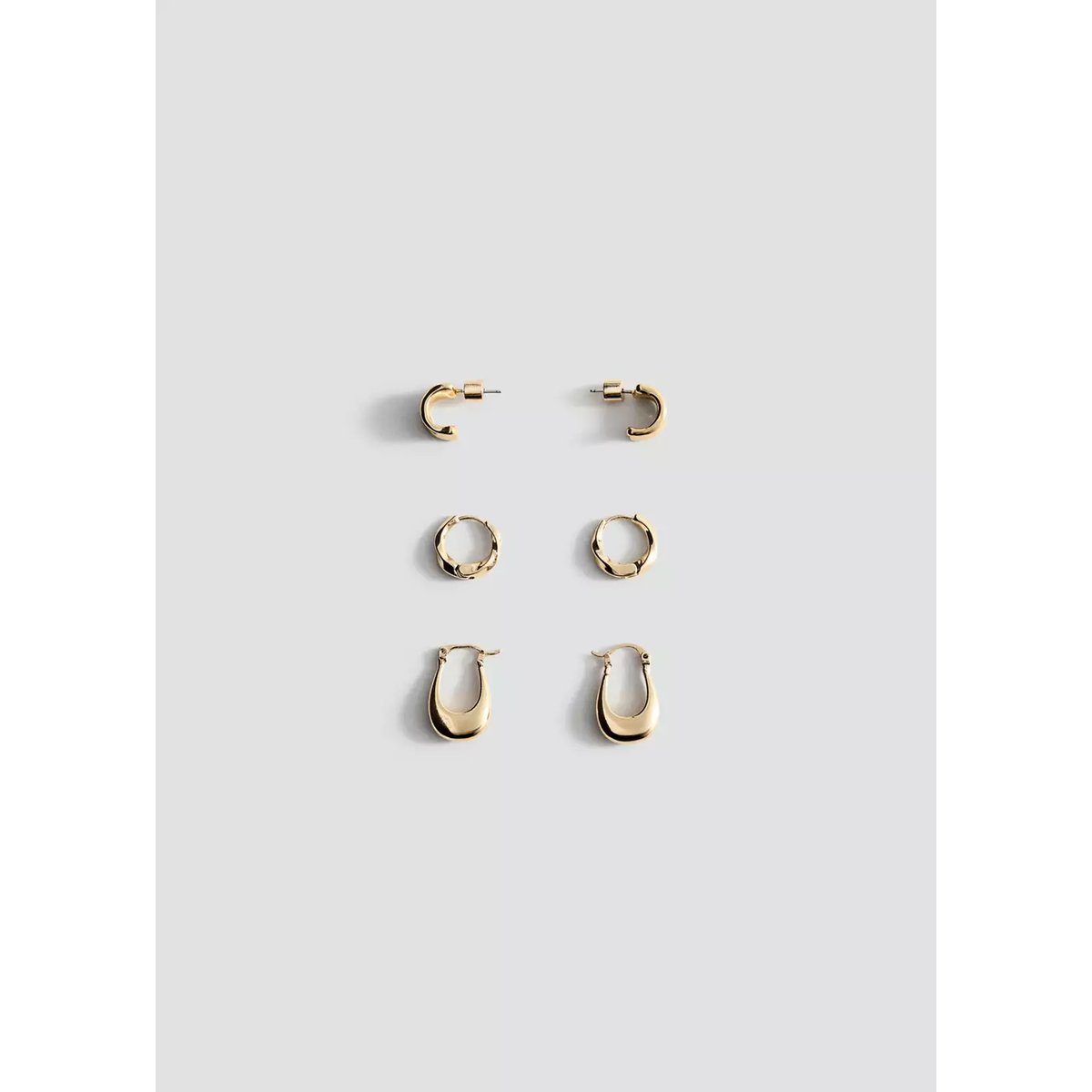 Lot boucles d’oreilles combinées or, MANGO