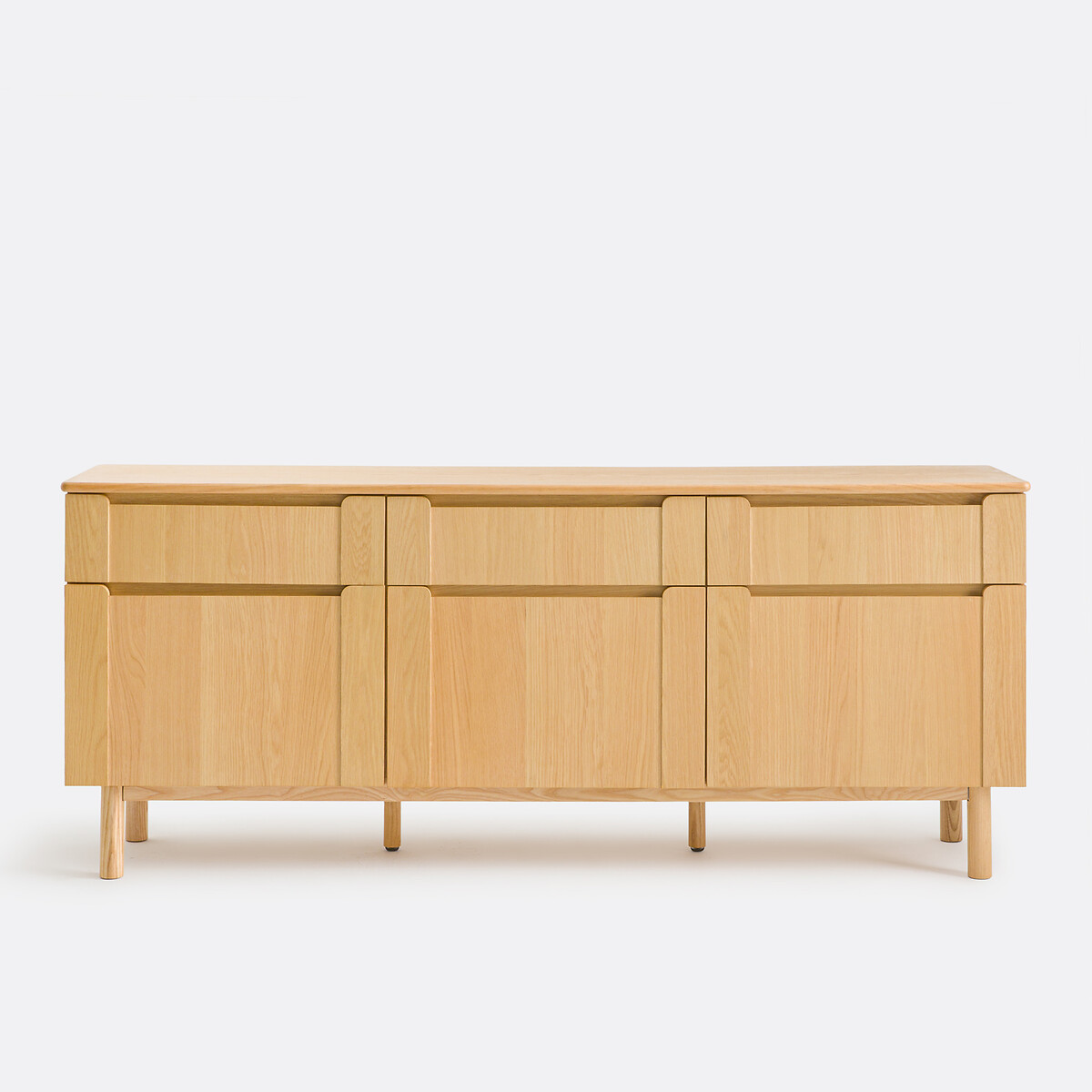 Buffet placage chêne, 3 portes 3 tiroirs, Bellita coloris chêne, LA REDOUTE INTERIEURS
