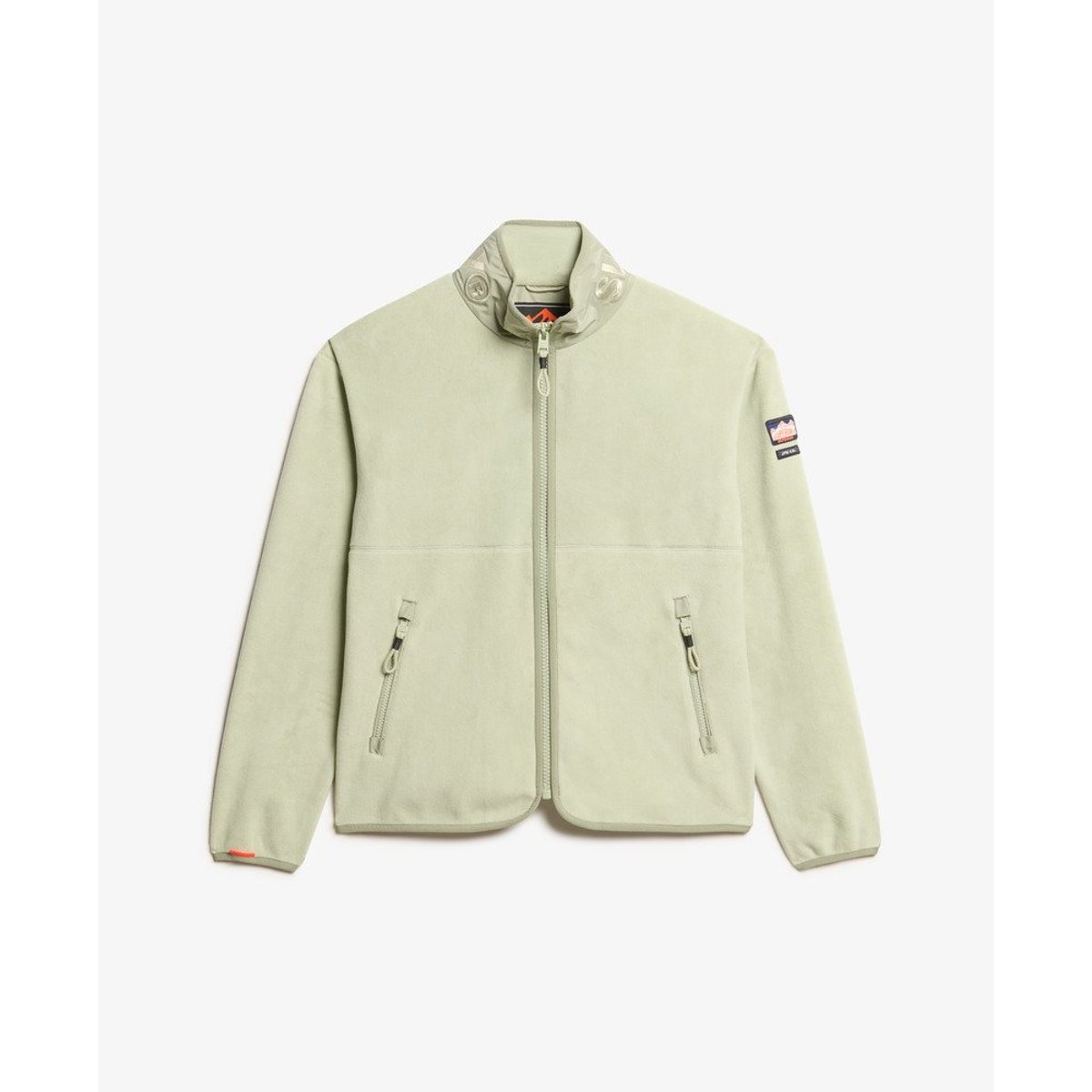 Veste polaire Active entièrement zippée sauge poussiéreuse, SUPERDRY