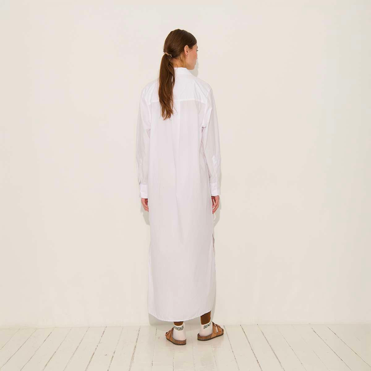 Robe chemise longue en coton PERNETTE blanc, BENSIMON