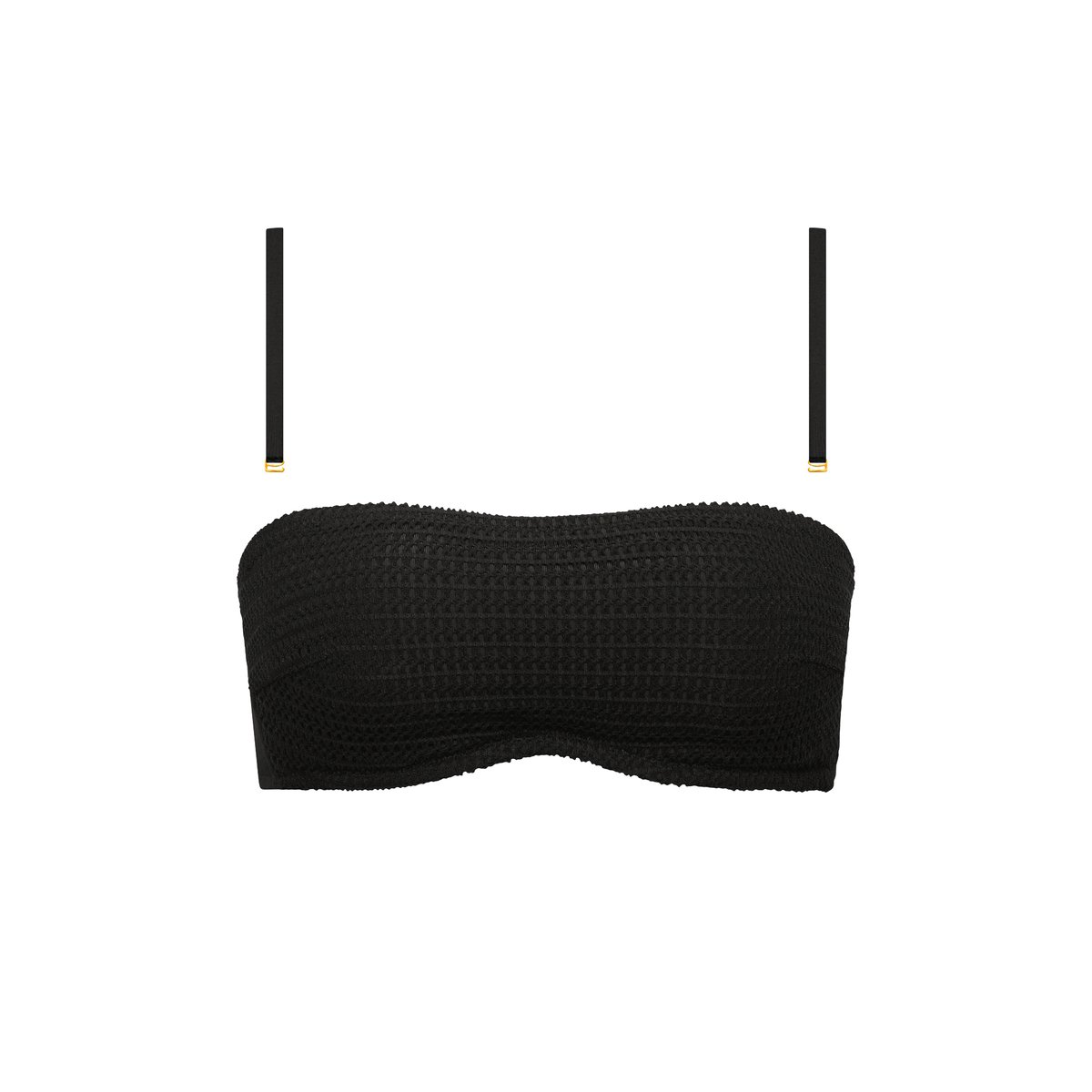 Haut maillot de bain bandeau préformé CALVI noir, LISCA