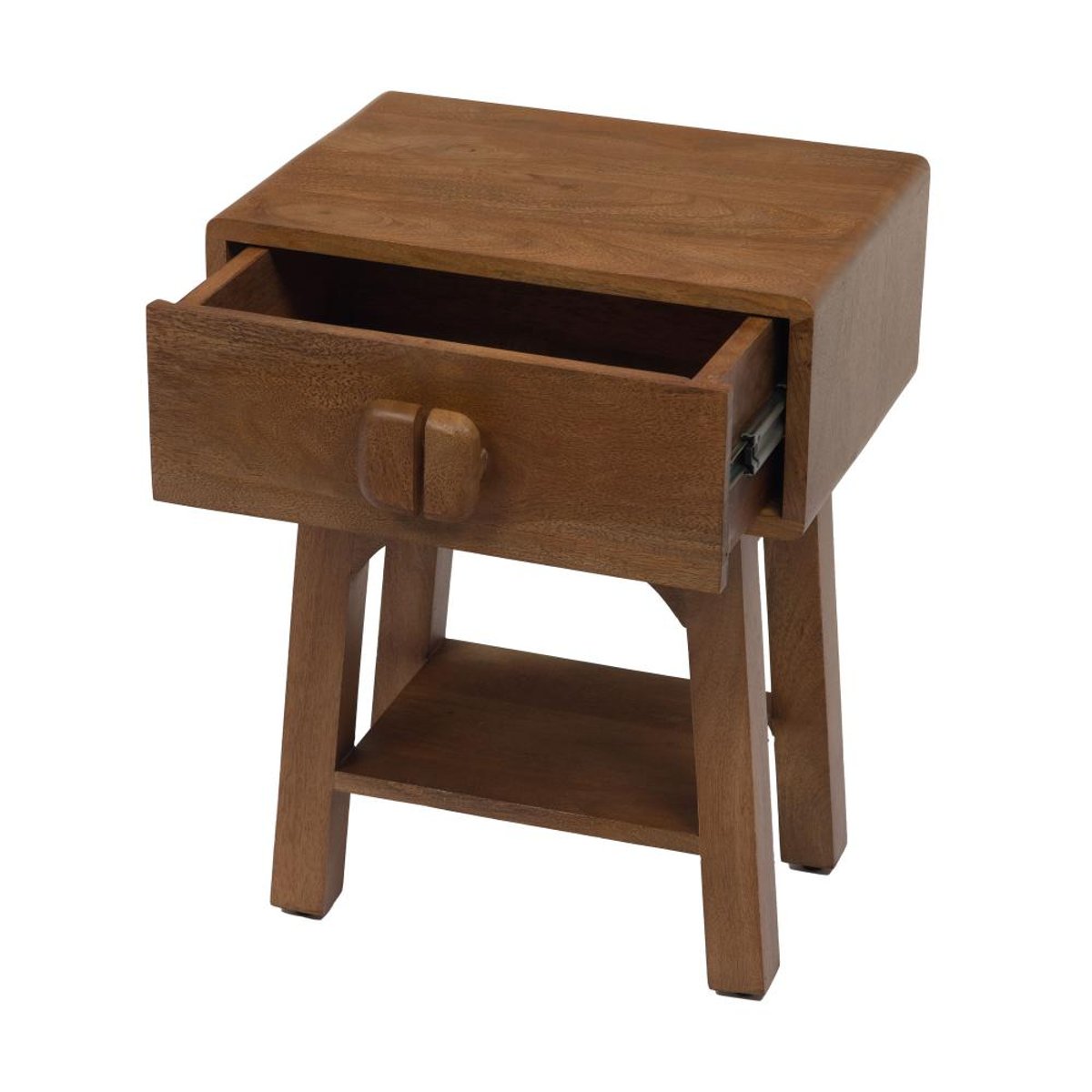 Table de chevet en manguier L40 cm Aubin marron, AMADEUS