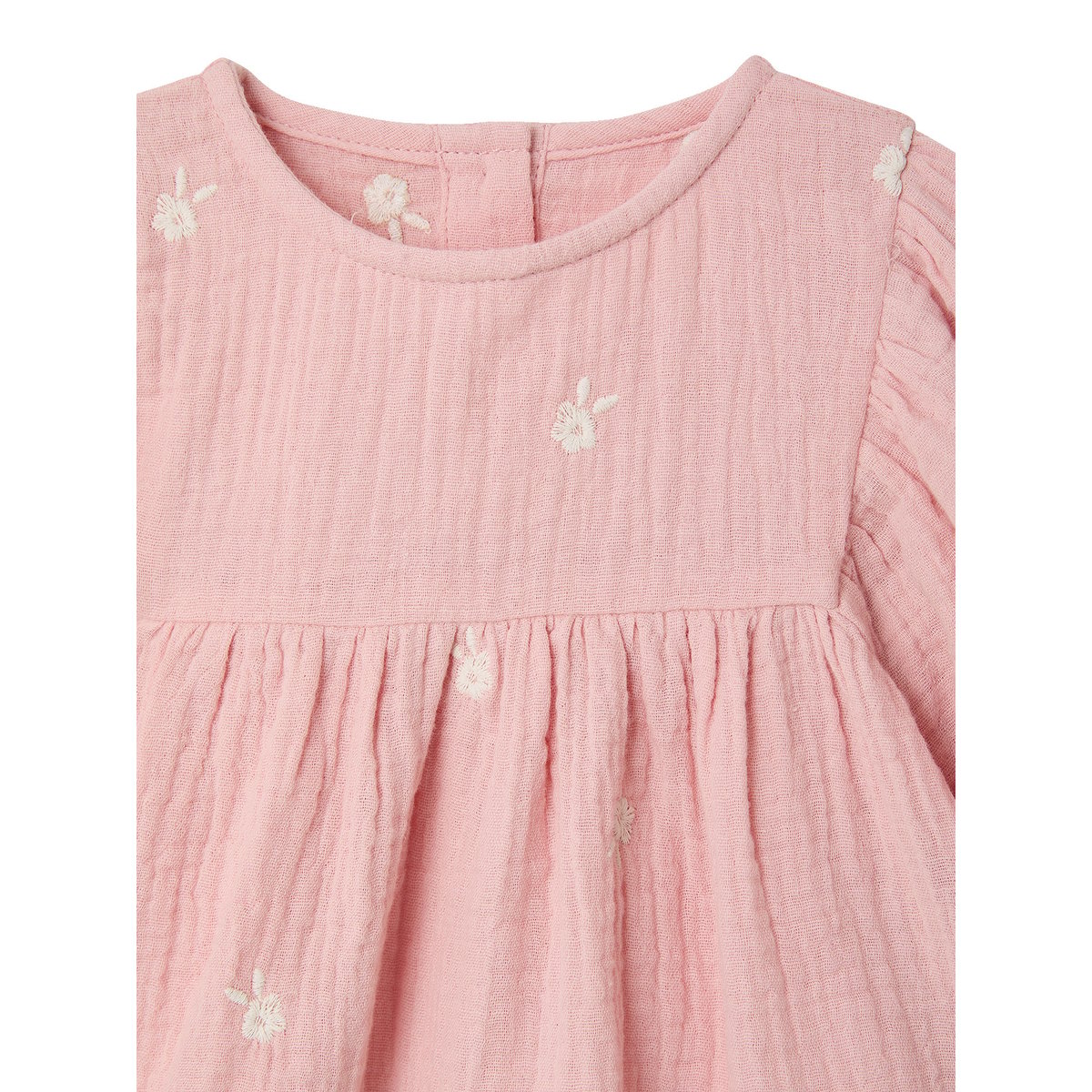 Ensemble bébé blouse et foulard rose, VERTBAUDET