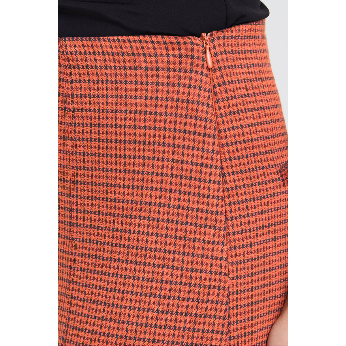 Pantalon à jambes larges, taille haute orange rooibos tea, ICHI