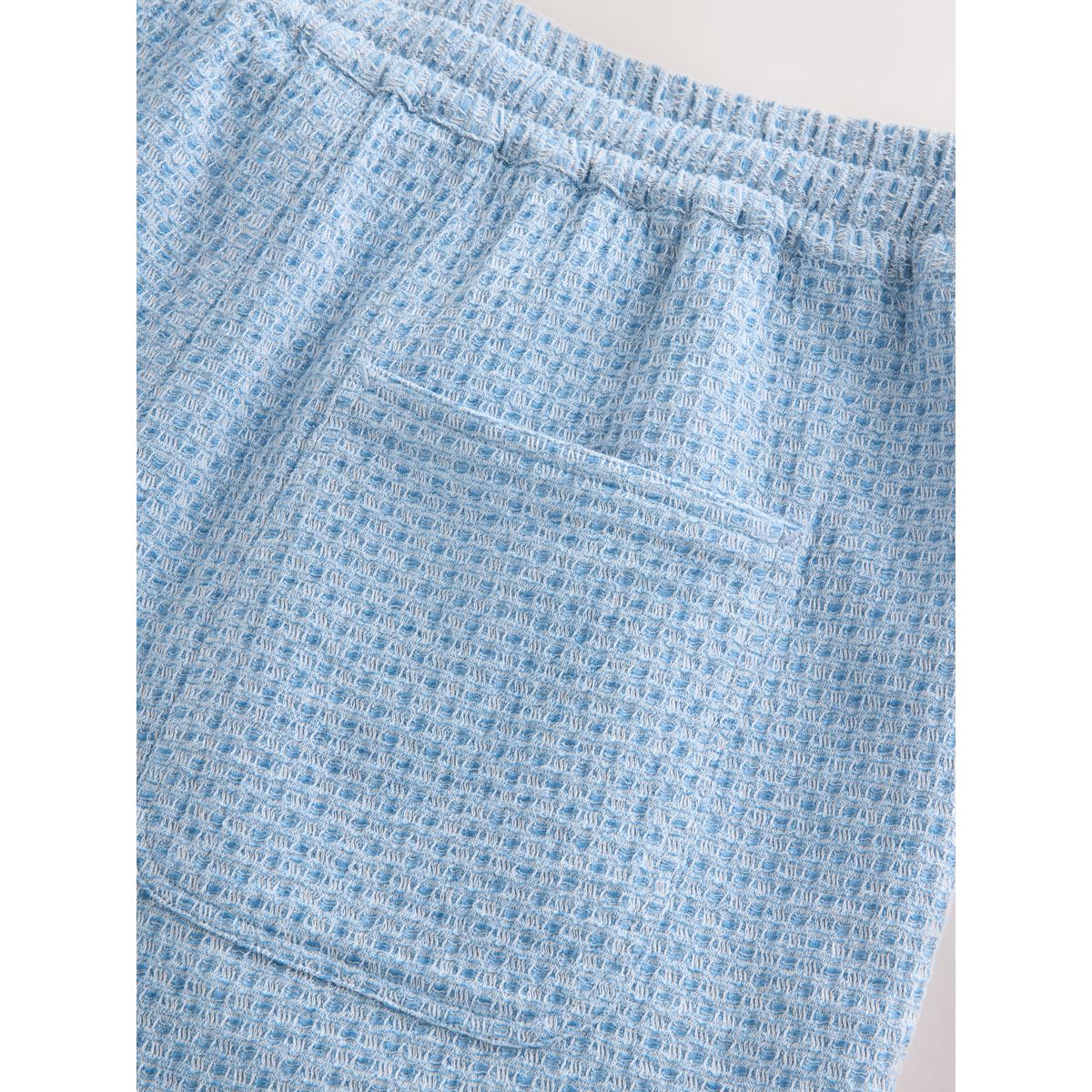 Short texturé gaufré avec cordon de serrage bleu, NEXT