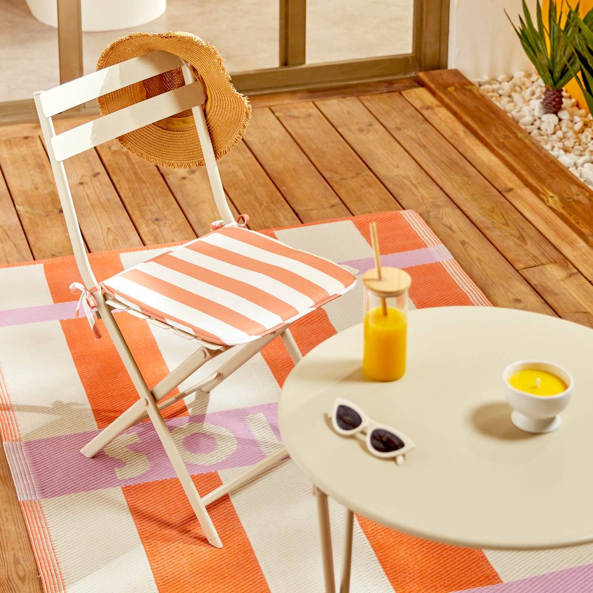 Galette de chaise POOLSIDE orange, ATMOSPHERA