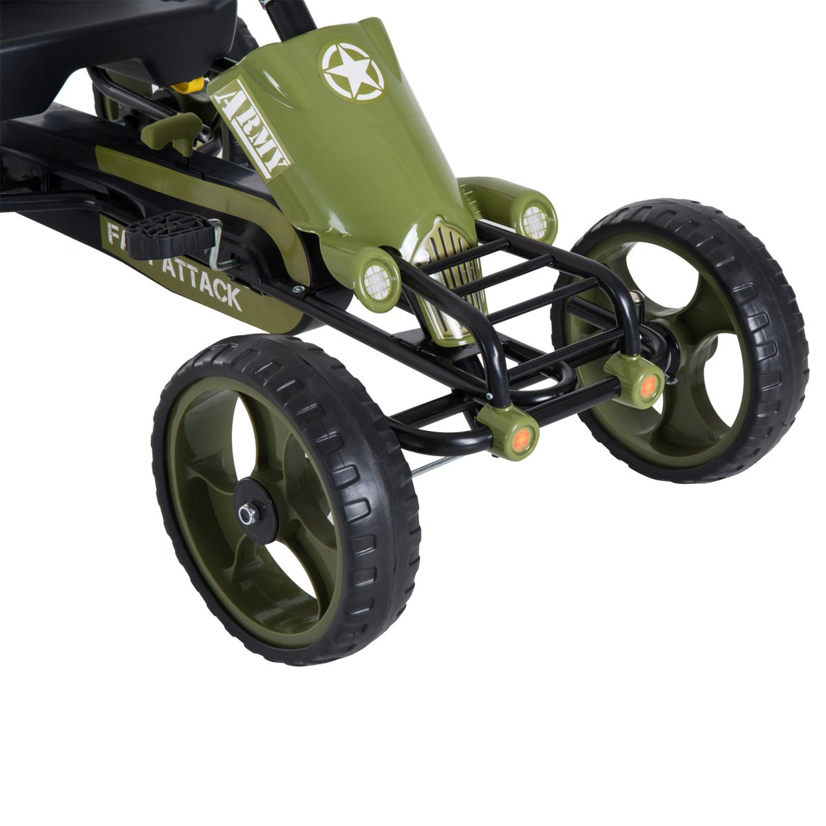 Kart à pédales Métal Vert vert, HOMCOM