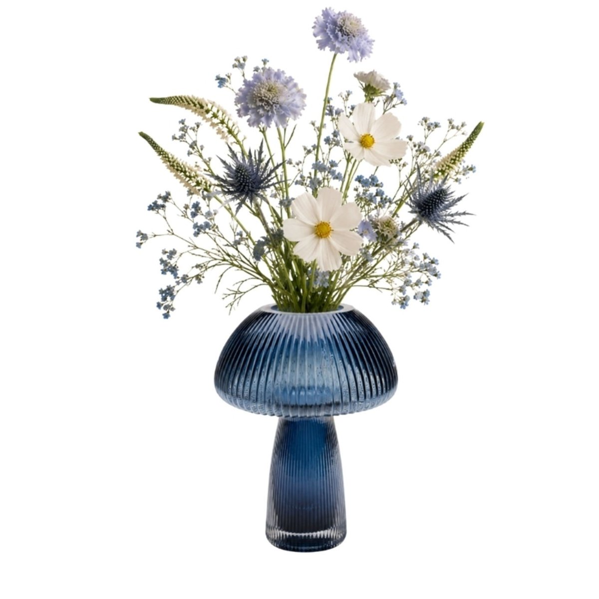 Vase champignon en verre, DAPHNE bleu, KARE DESIGN