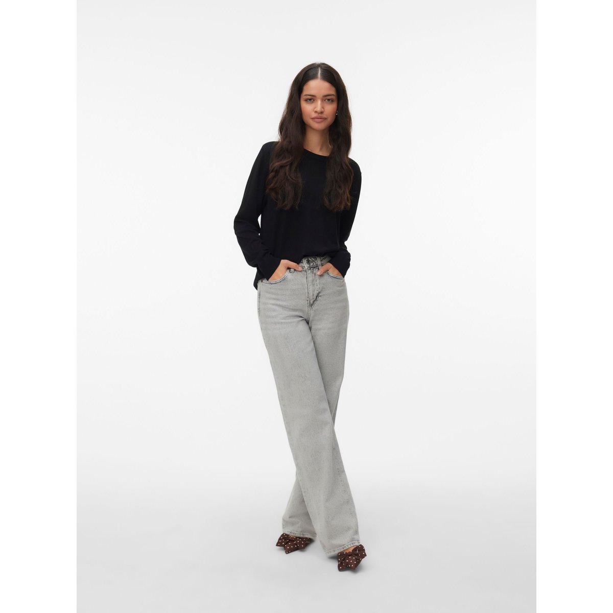 Pull En Maille noire - black, VERO MODA