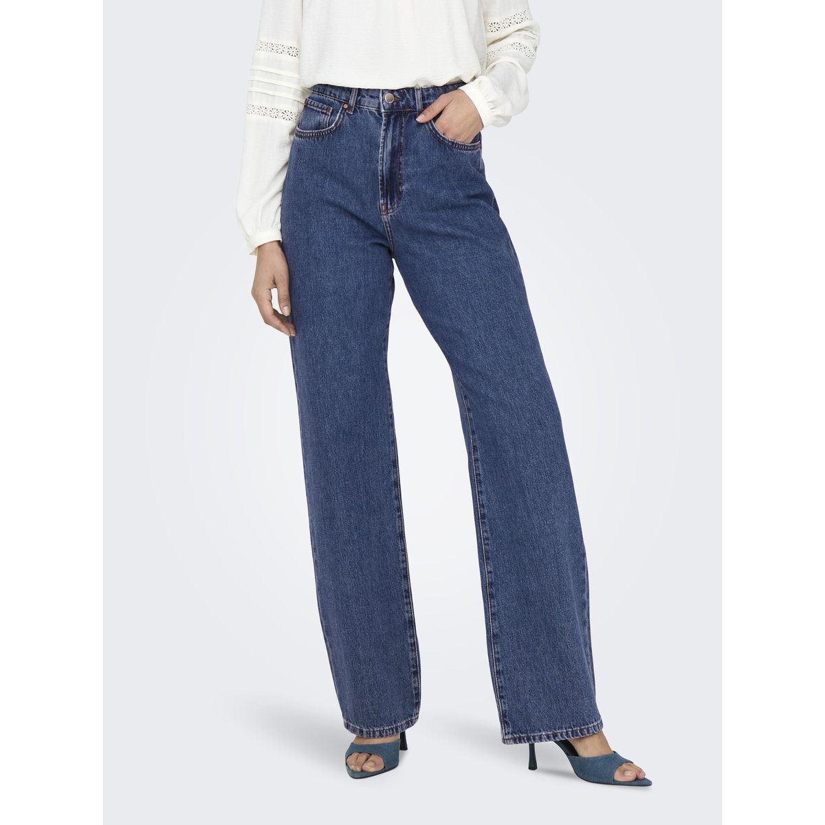 Jean Coupe Droite medium blue denim, ONLY