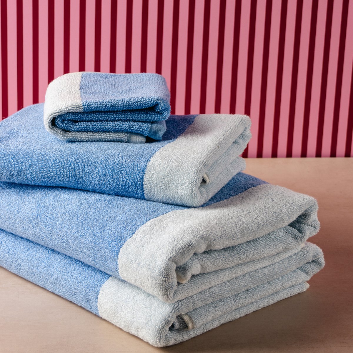 Lot de 2 Serviette De Bain PIXIE bleu, ONA