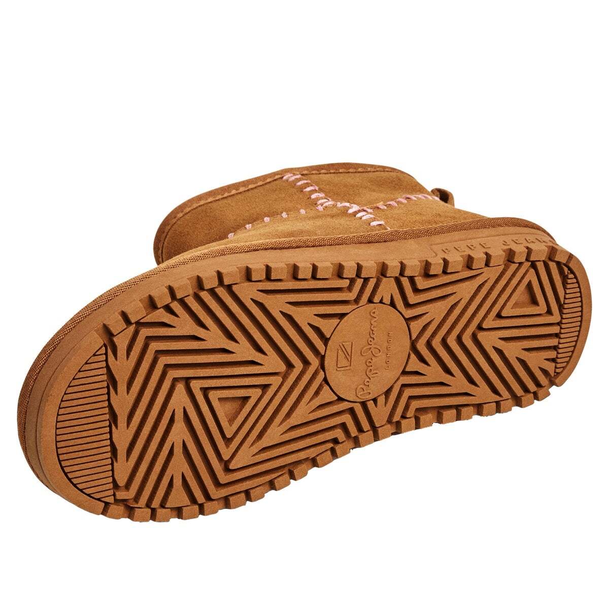 Bottines En Daim Avec Clous brun tabac, PEPE JEANS
