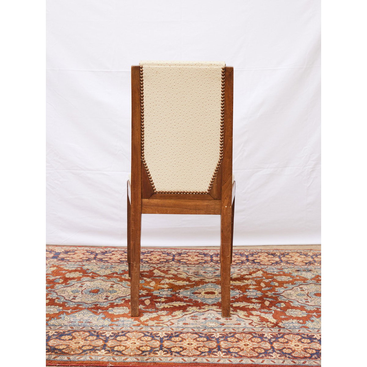 Paire de chaises en noyer art déco Alma N°1727 - Bon état bois foncé, DEBONGOUT