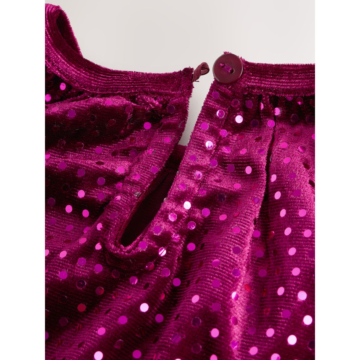 Robe de soirée en velours à sequins rouge bordeaux, NEXT