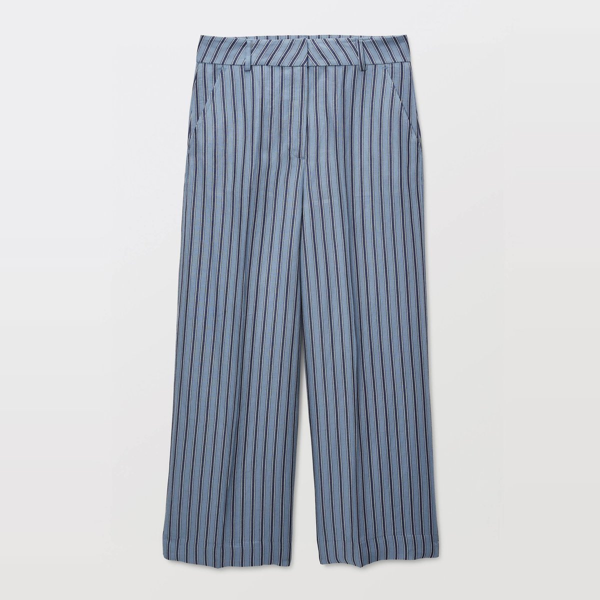 Pantalon large rayé contenant du lin tornade, MONOPRIX