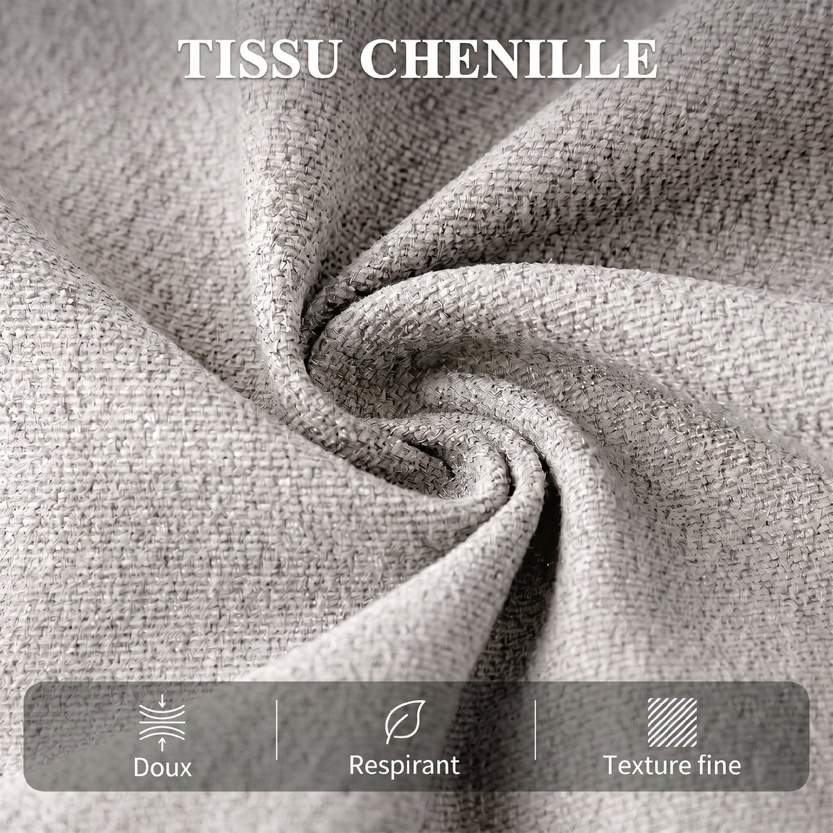 Fauteuil releveur électrique Chenille (100% gris clair, HOMCOM