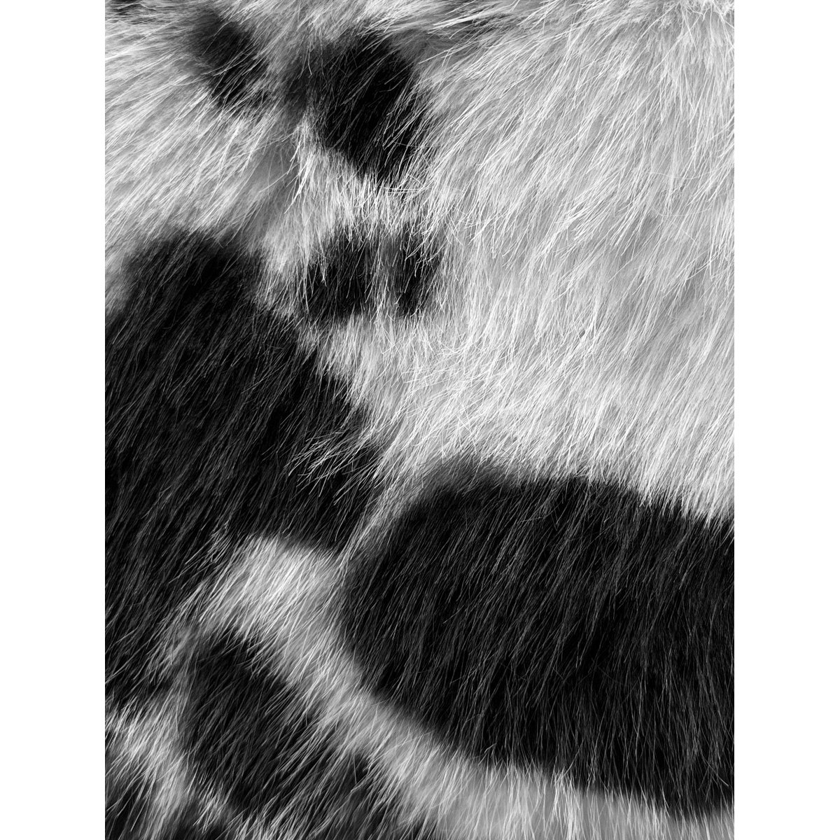 Sac cabas en poils synthétiques PJ PARTY vache noir, OH MY BAG