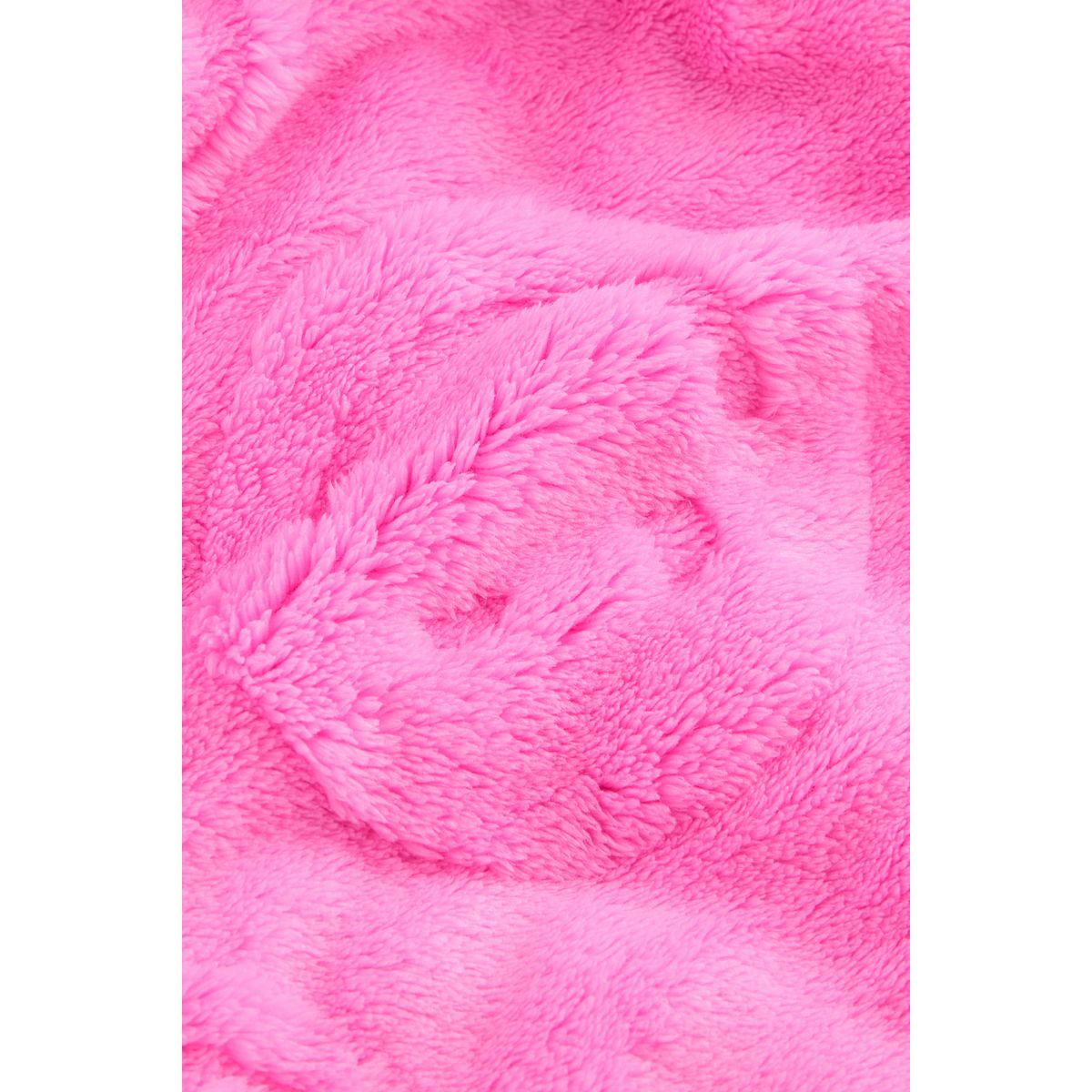 Couverture à capuche en polaire jacquard rose happy face, NEXT