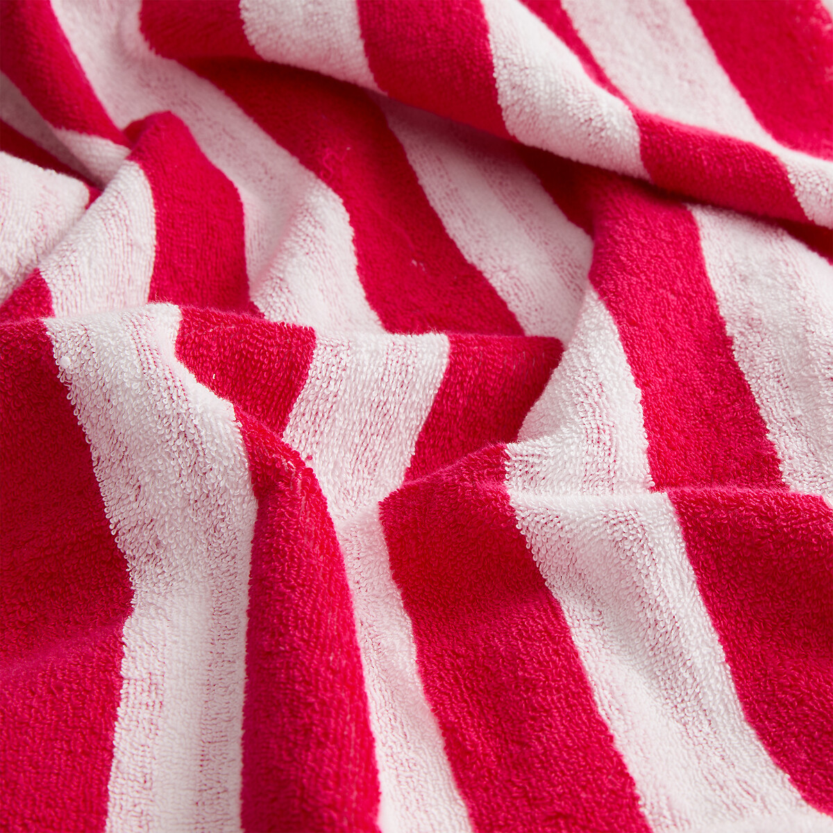 Maxi drap de bain éponge 500g, DANI framboise/blanc, LA REDOUTE INTERIEURS