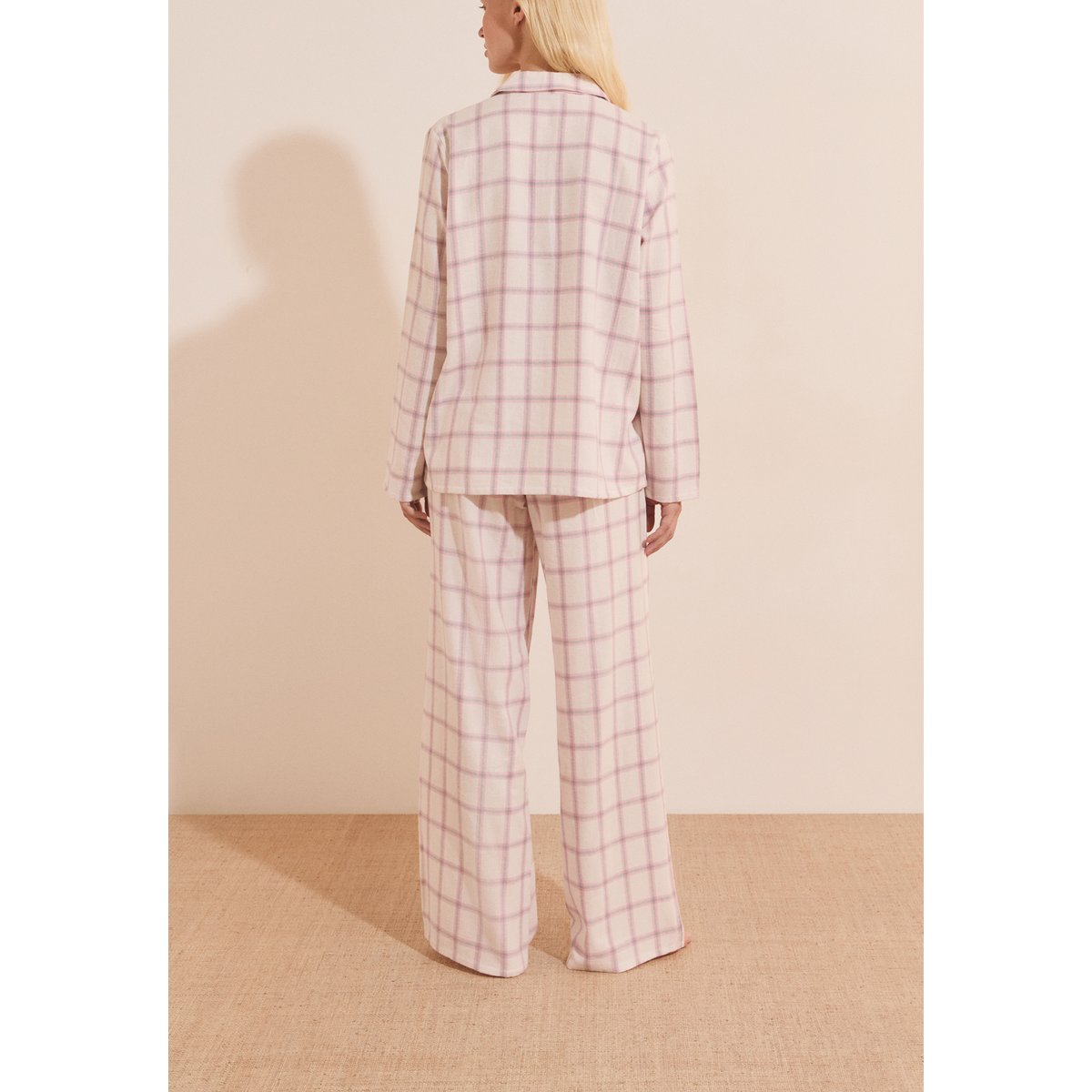 Pantalon de pyjama à carreaux en coton CILENA rose, ETAM