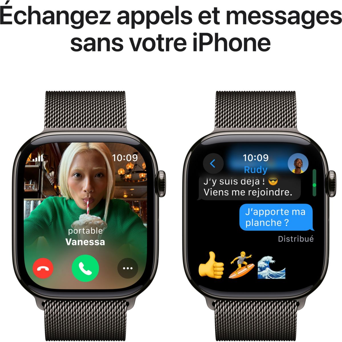 Montre connectée Serie 10 46mm Titane Ardoise Loop Cell gris, APPLE