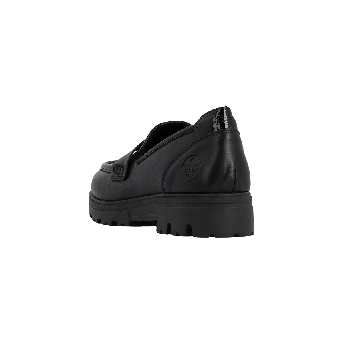 Mocassin Cuir Rgd noir, RIEKER