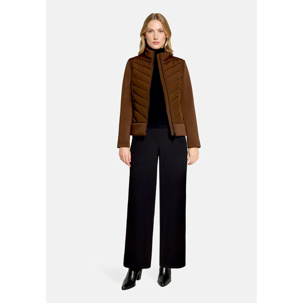 Veste matelassée à fermeture zippée dark coffee, BETTY BARCLAY