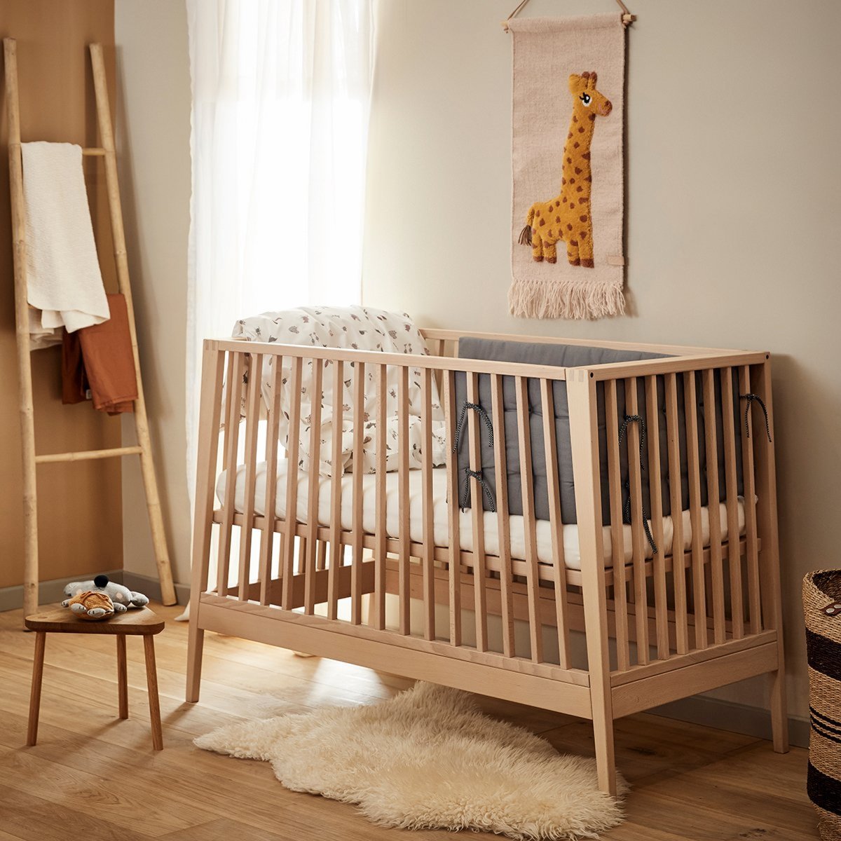 Lit bébé évolutif Linea beige, LEANDER