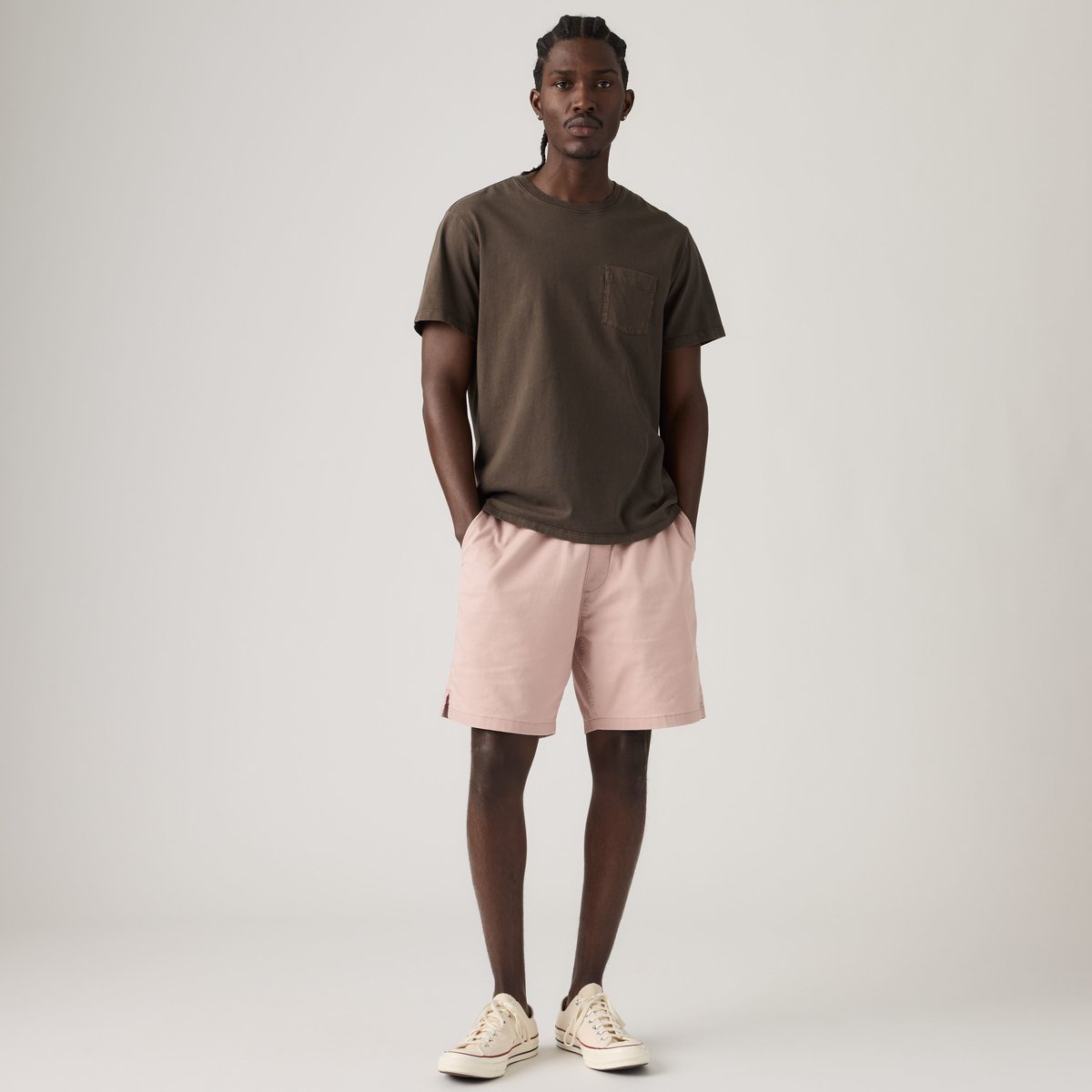 Short boxer coton et lin rose - fawn, LEVI'S