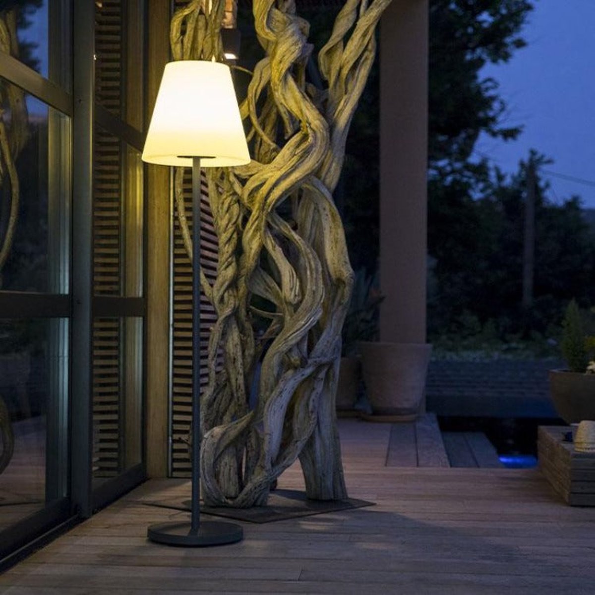 Lampadaire sans fil STANDY C150 gris, LUMISKY