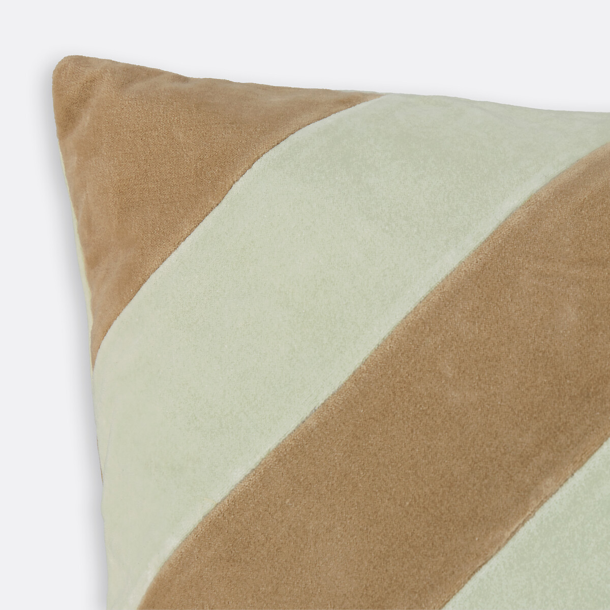 Kussenhoes 60x40 cm, fluweel, Jasper celadon/brons, LA REDOUTE INTERIEURS