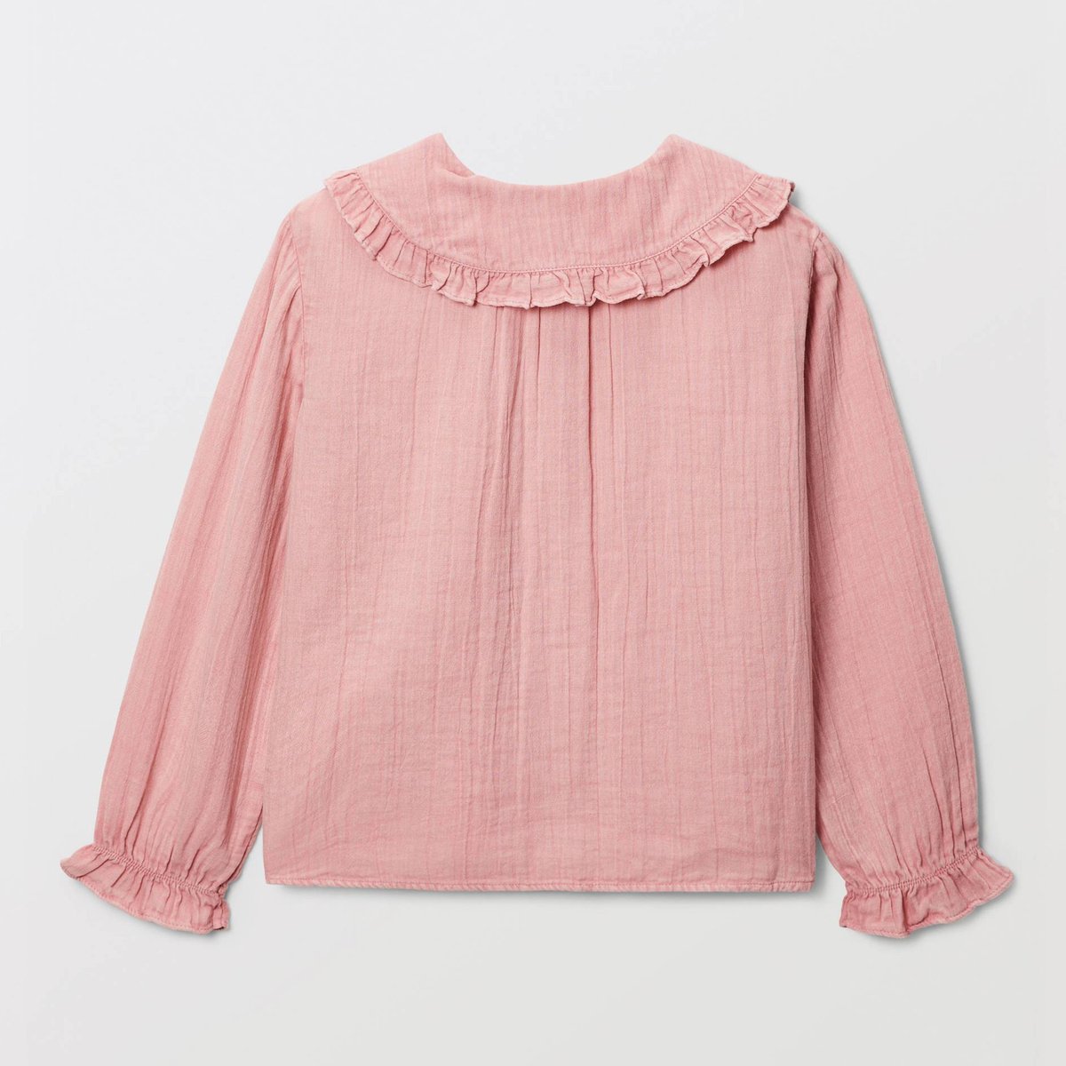 Blouse col claudine en gaze de coton soie, MONOPRIX