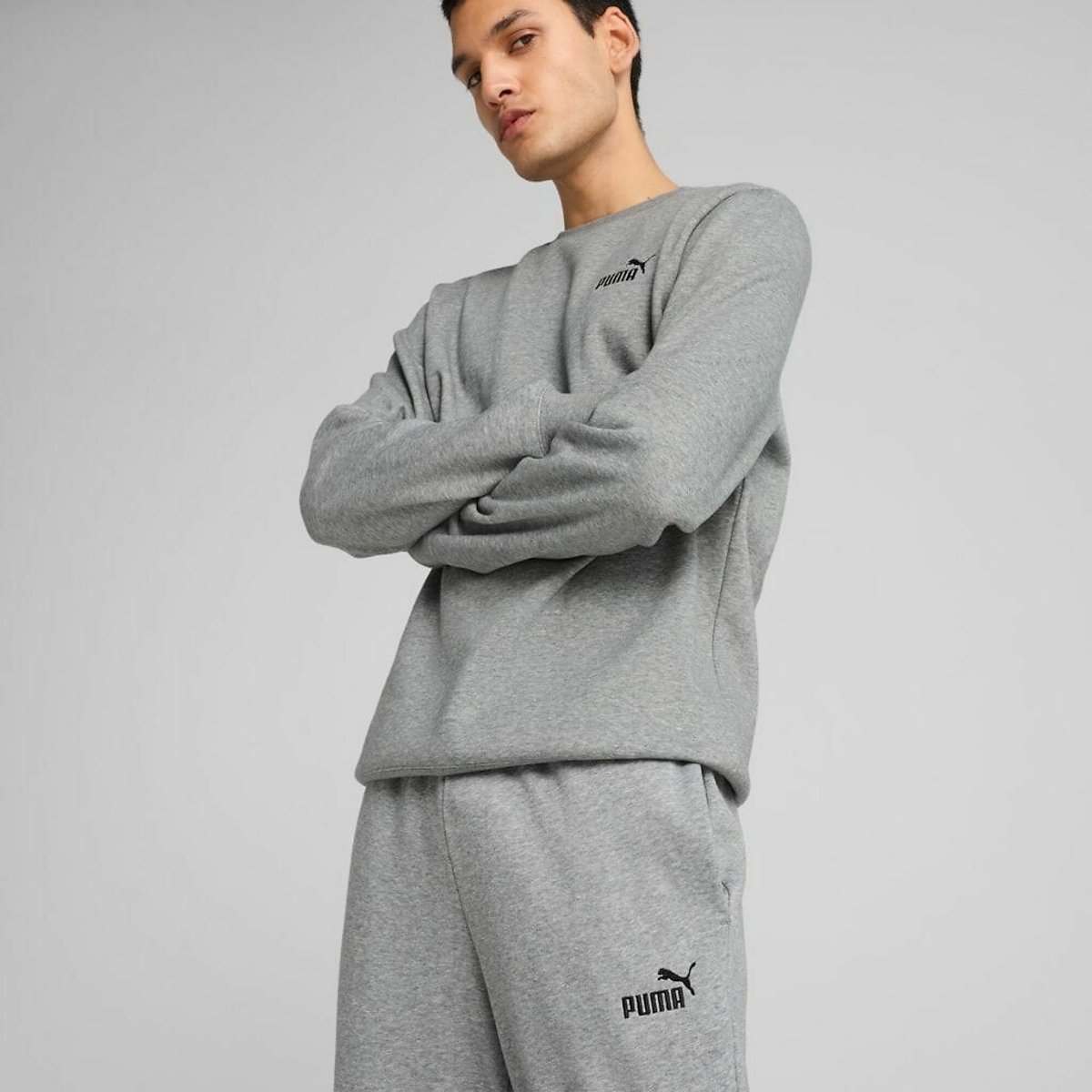 Pantalon de sport essentiel en molleton gris, PUMA
