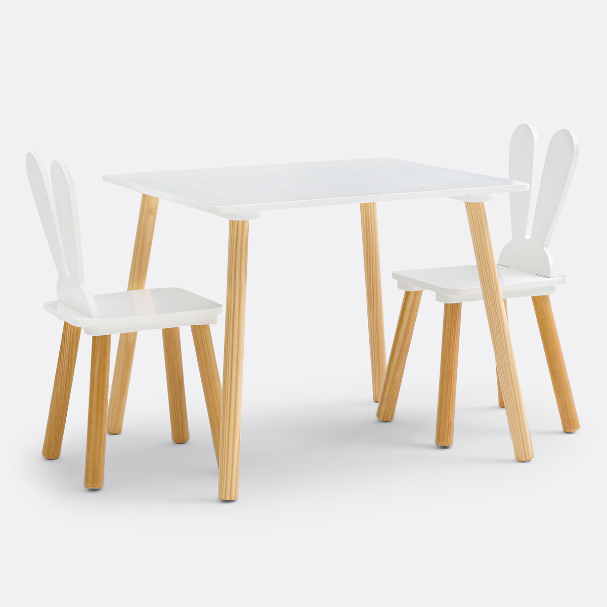 Chaise lapin maternelle, Aglaee blanc/bois, LA REDOUTE INTERIEURS