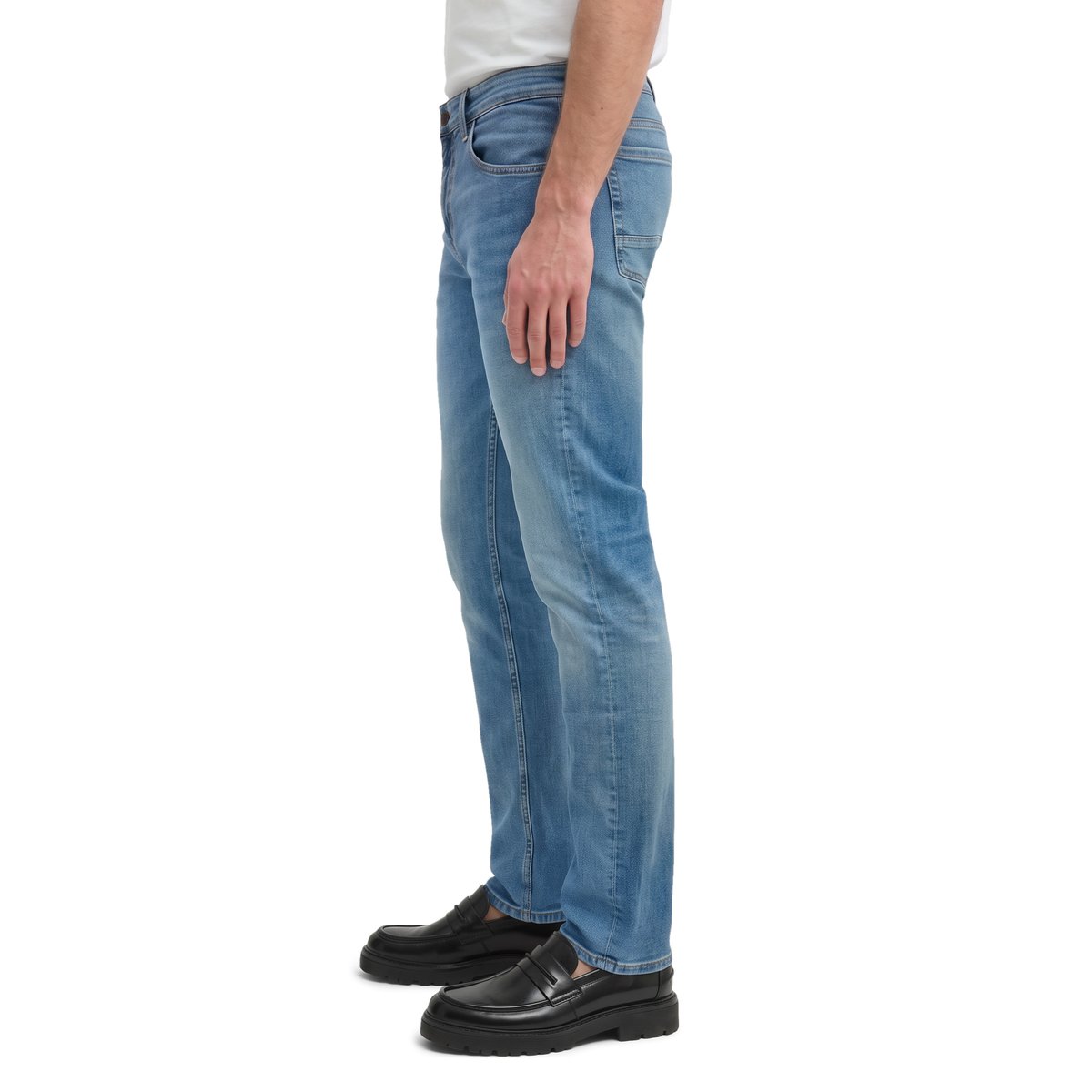 Jeans modèle Sjöbo shaped texture denim Cross Hatch décontractée bleu, MARC O'POLO
