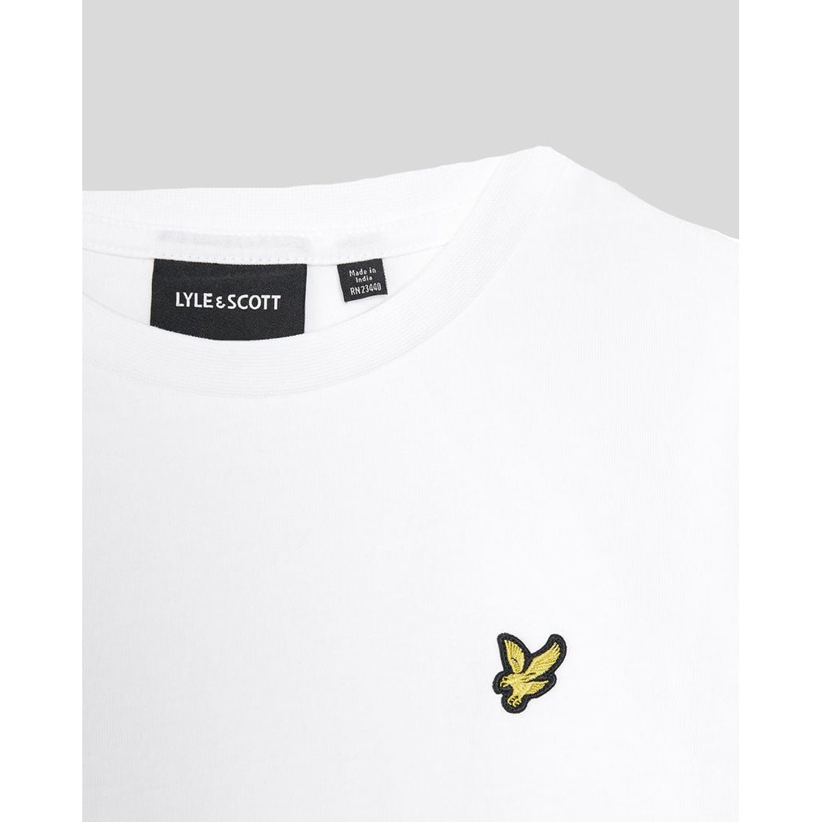 T-shirt manches longues en coton blanc, LYLE & SCOTT