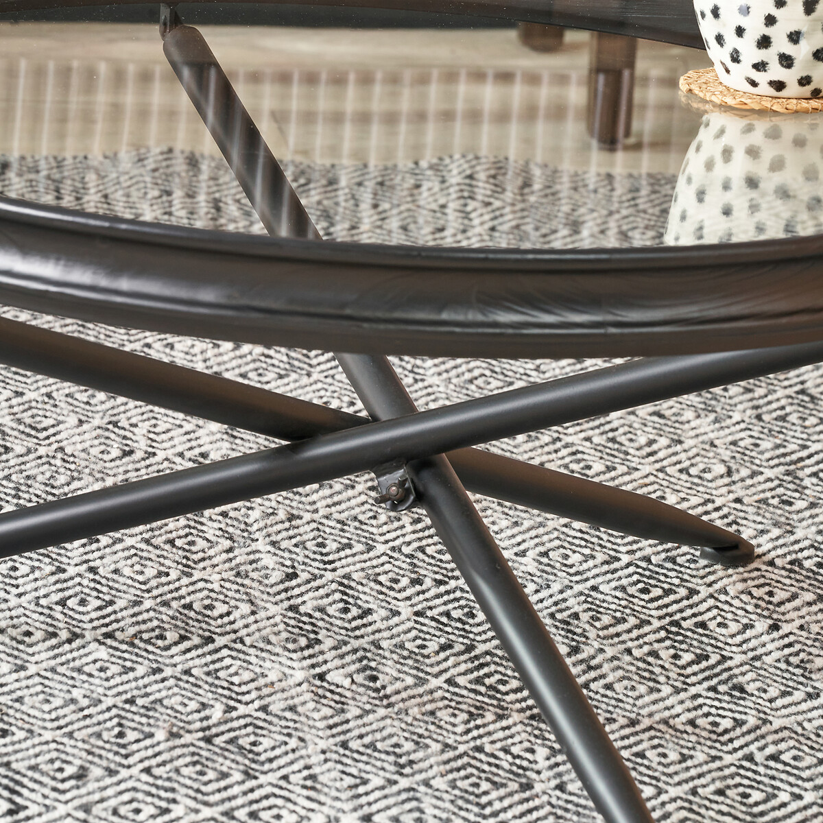 Ellery Glass & Wood Coffee Table black, SO'HOME