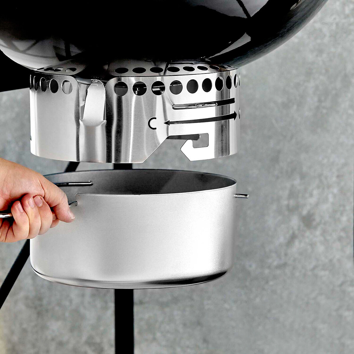 Kettle Grill with Side Table black, TOWER